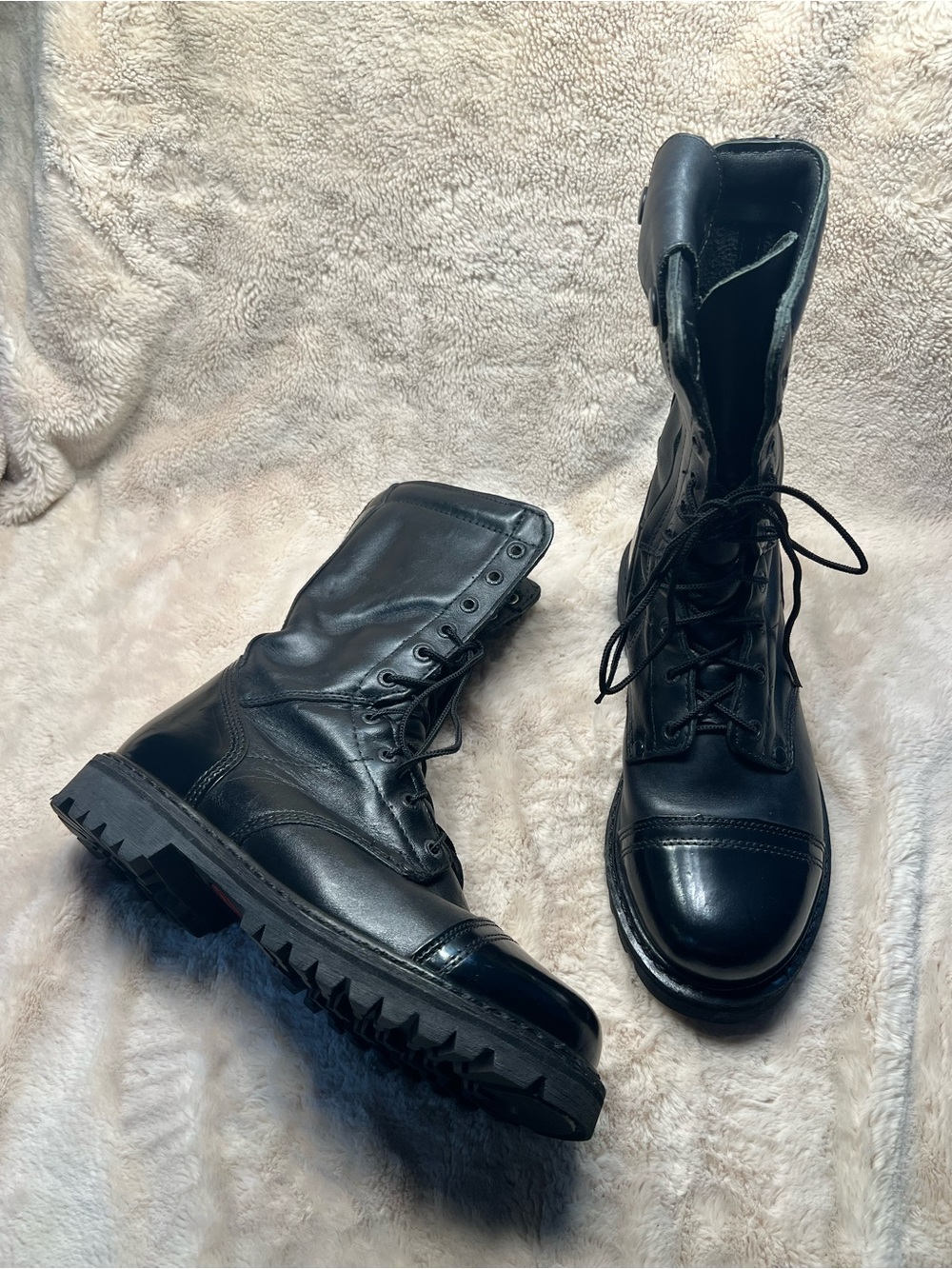 black Rocky military jump boots size mens 8
